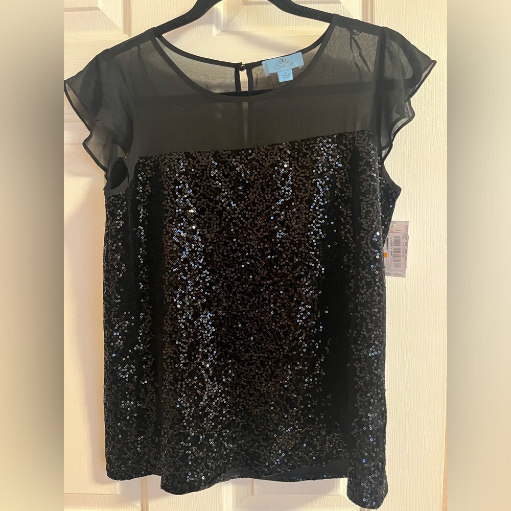 NWT CeCe Sequin Top